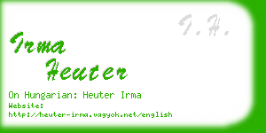 irma heuter business card